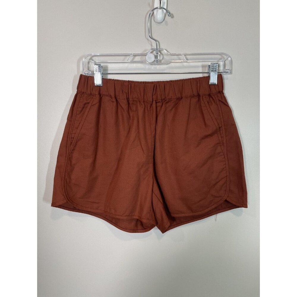 Madewell Brown Elastic Waist Pull On Shorts Size XS Casual‎ Summer Minimalist